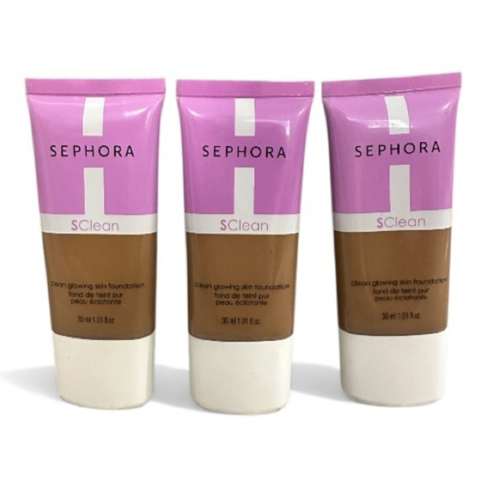 Sephora Clean Glowing Skin Foundation Lot Of 3 Full Size Number 29 Foundation